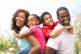 happy black family